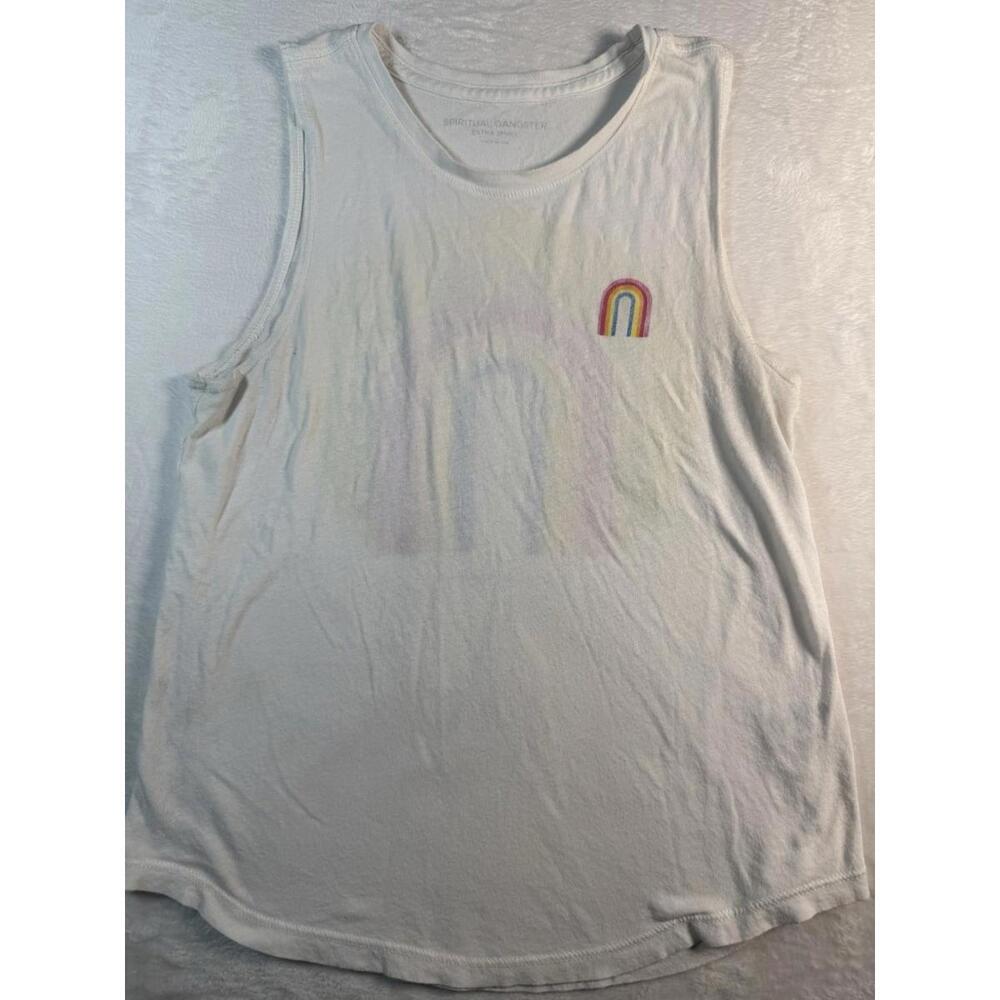 Spiritual Gangster Good Things Are On The Horizon Tank XS White Super Cute - Picture 2 of 6